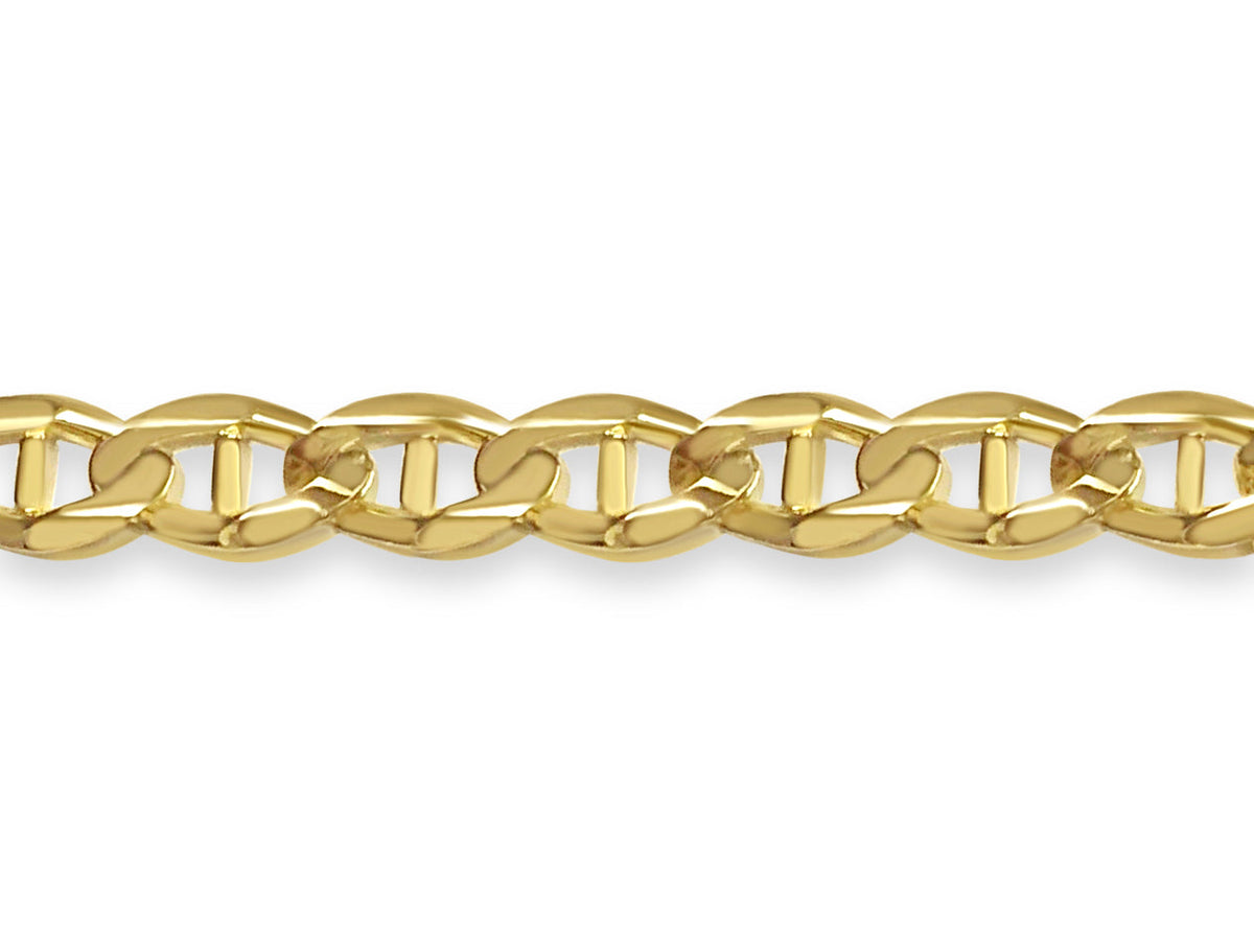 Anchor Mariner Solid White/Yellow/Rose Gold Handmade Necklace , 13mm, 16-30 Inch