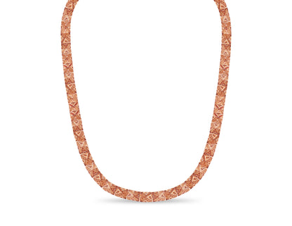 Nugget Solid White/Yellow/Rose Gold Handmade Necklace , 11mm, 16-30 Inch