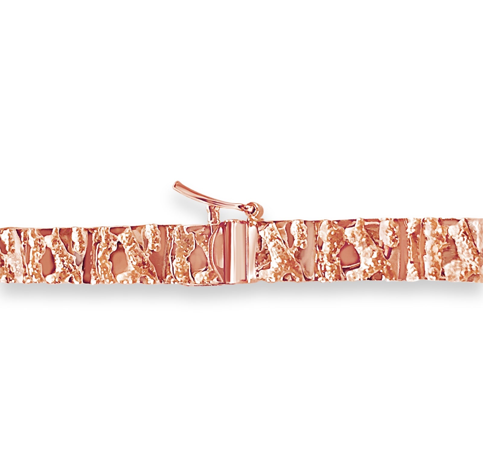 Nugget Solid White/Yellow/Rose Gold Handmade Bracelet , 6mm, 6.5-10 Inch