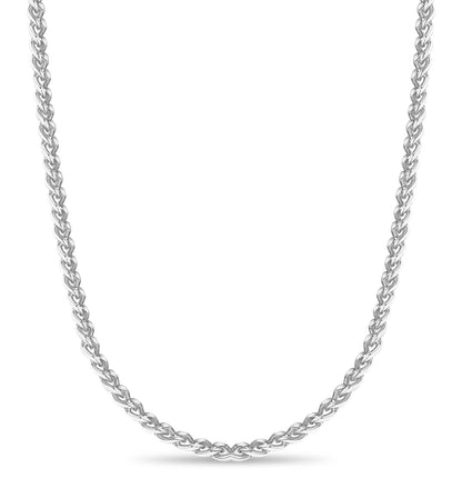 Curb Solid White/Yellow/Rose Gold Handmade Necklace , 8mm, 16-30 Inch