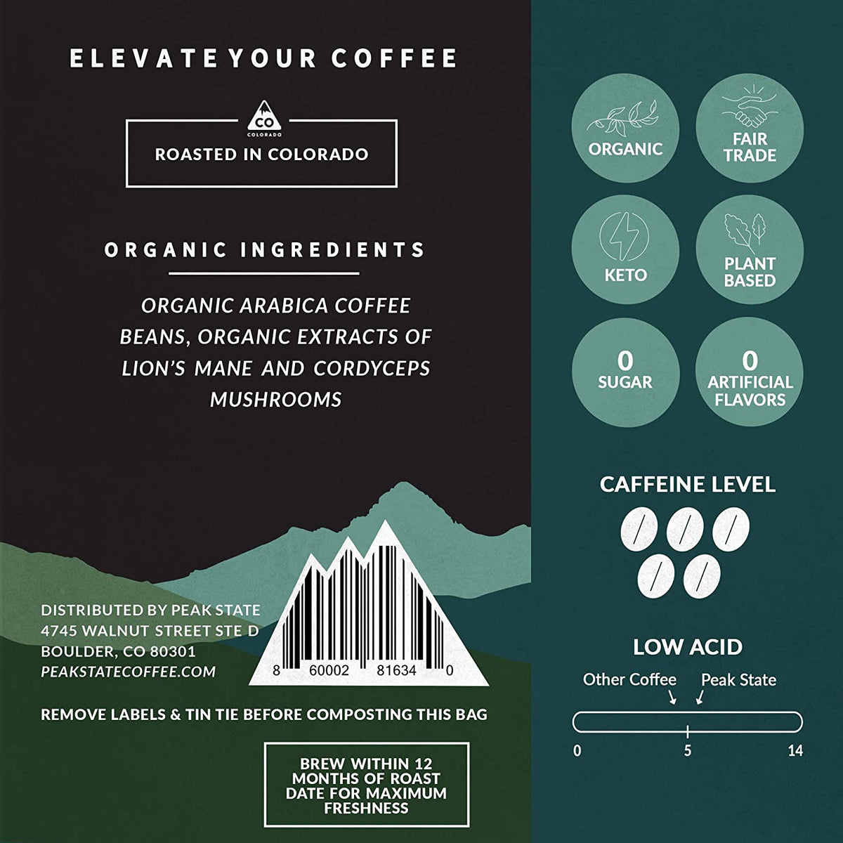 [FM] BRAIN SUSTAIN Light Roast - 5lb Whole Bean