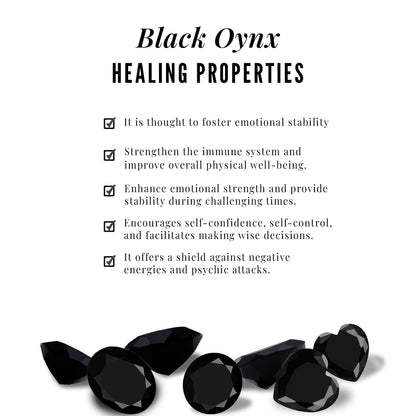 Black Onyx and Diamond Half Eternity Leaf Band for Women