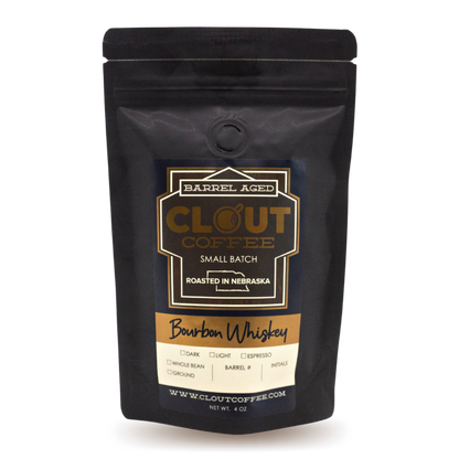 Bourbon Barrel Aged Colombian Coffee, 4oz Sample