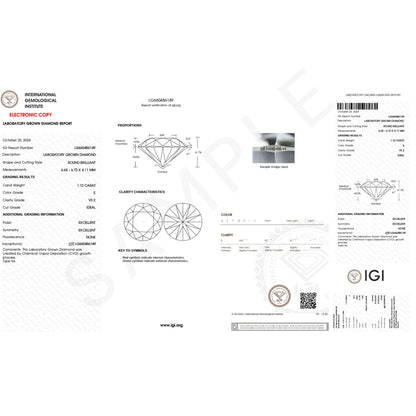 IGI Certified 3 Carat Lab Grown Diamond Necklace with Halo