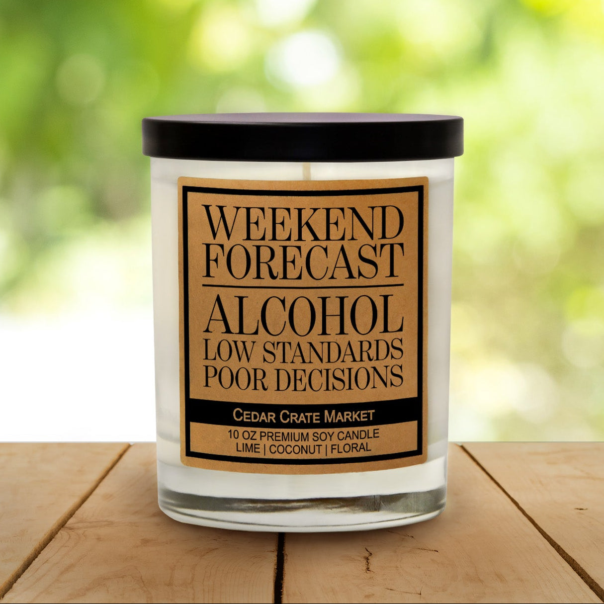 Funny Candles - Weekend Forecast Alcohol Poor Decisions