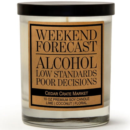 Funny Candles - Weekend Forecast Alcohol Poor Decisions